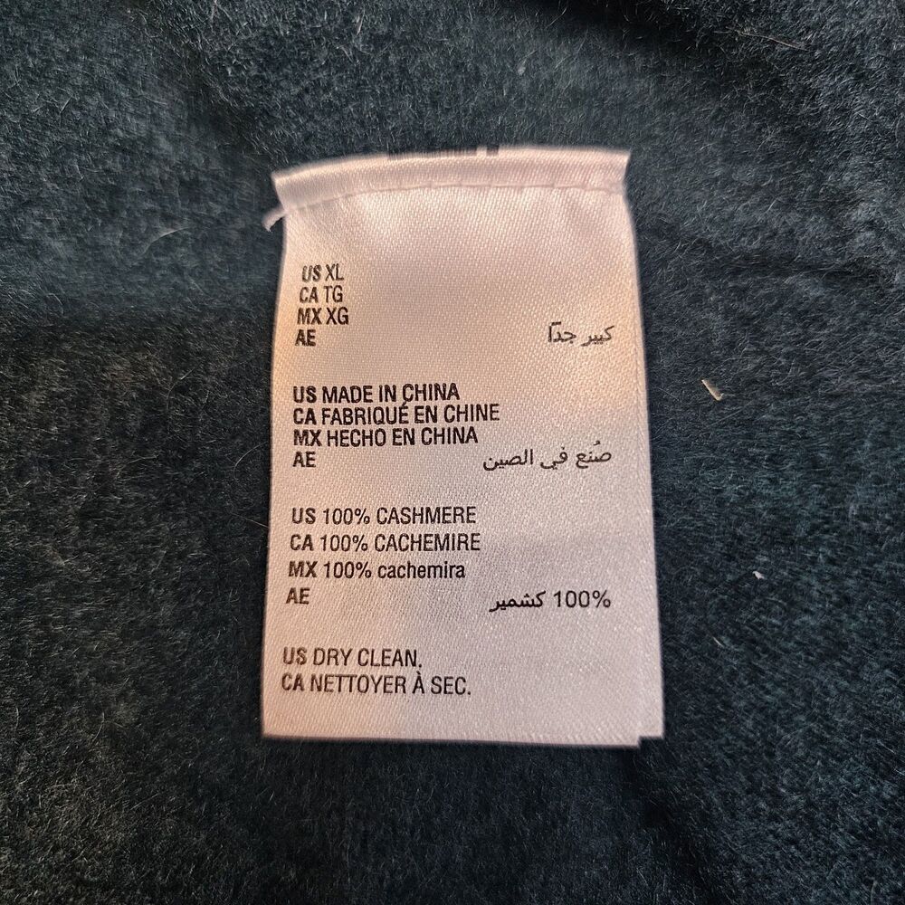 Charter Club Luxury 100% Cashmere Sweater Womens XL Teal Green Minimalist M220 - Picture 7 of 8